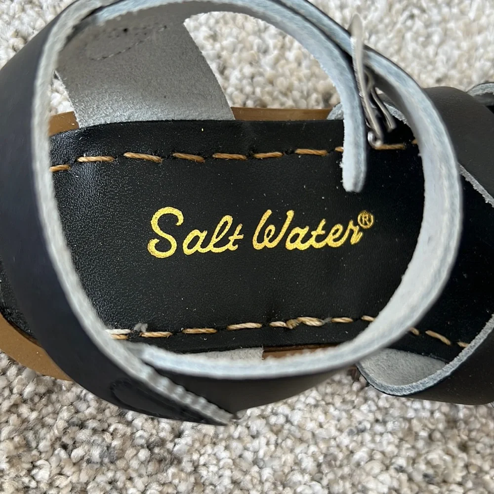 AUTH NIB Salt Water the Original Sandal Toddler Little Kids BLACK